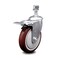 Service Caster 5 Inch Maroon Polyurethane Wheel Swivel 1/2 Inch Stem Caster with Total Lock Brake SCC-TSTTL20S514-PPUB-MRN-121315 - alternate 1